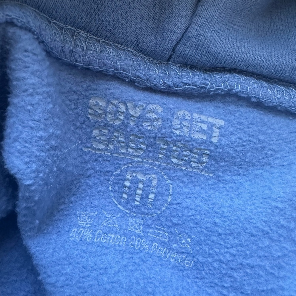 Boys Get Sad Too BLOCK LOGO HOODY DUSTY BLUE - Picture 7 of 7